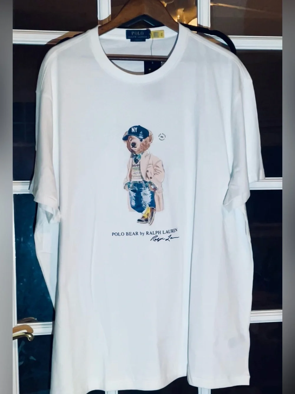 NWT Polo Ralph Lauren Men’s Classic Fit Polo Bear Jersey T-Shirt. White. Sz: 2XL